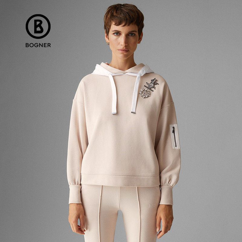 BOGNER博格纳 SAILA女士时尚复古简约长袖胸罩连帽卫衣休闲上衣,淘宝优惠券,粉丝福利购,淘宝优惠卷