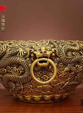 铜龙缸铜盘龙云龙缸龙纹缸