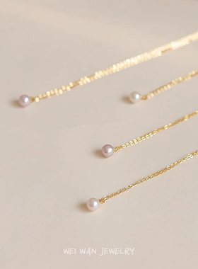 正圆强光天然淡水珍珠项链