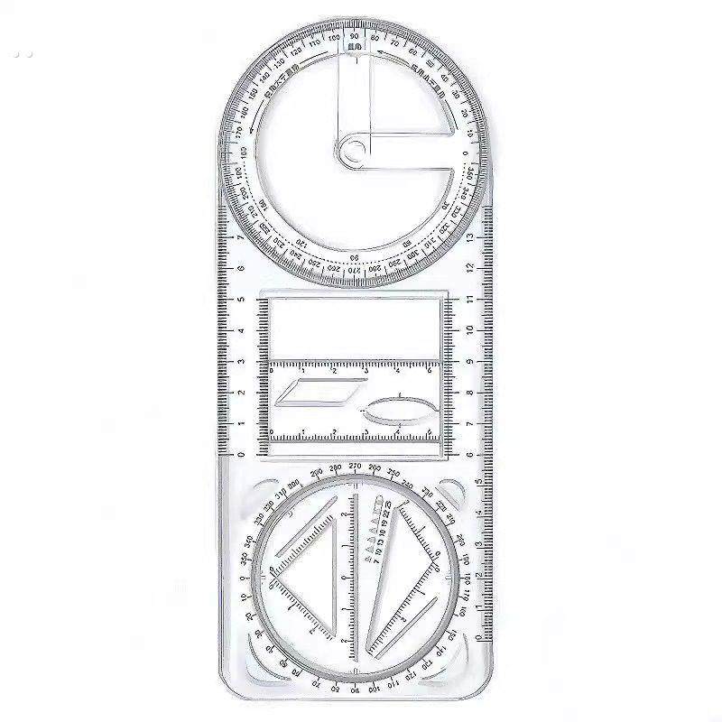 中小学多功能绘图尺子高中生可旋转数学函数几何图形尺套装三角尺,淘宝优惠券,粉丝福利购,淘宝优惠卷
