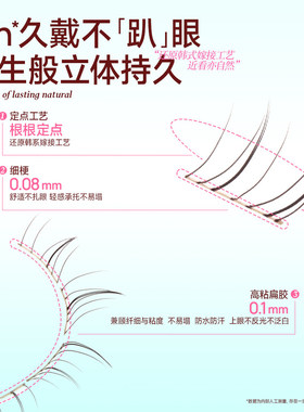 Mr.wish心愿先生免胶假睫毛素颜睫原野樱白日梦下睫毛短款自然