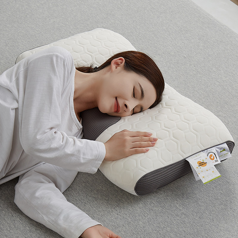 洁丽雅乳胶枕头一对家用护颈椎枕芯 洁丽雅温州枕头/枕芯