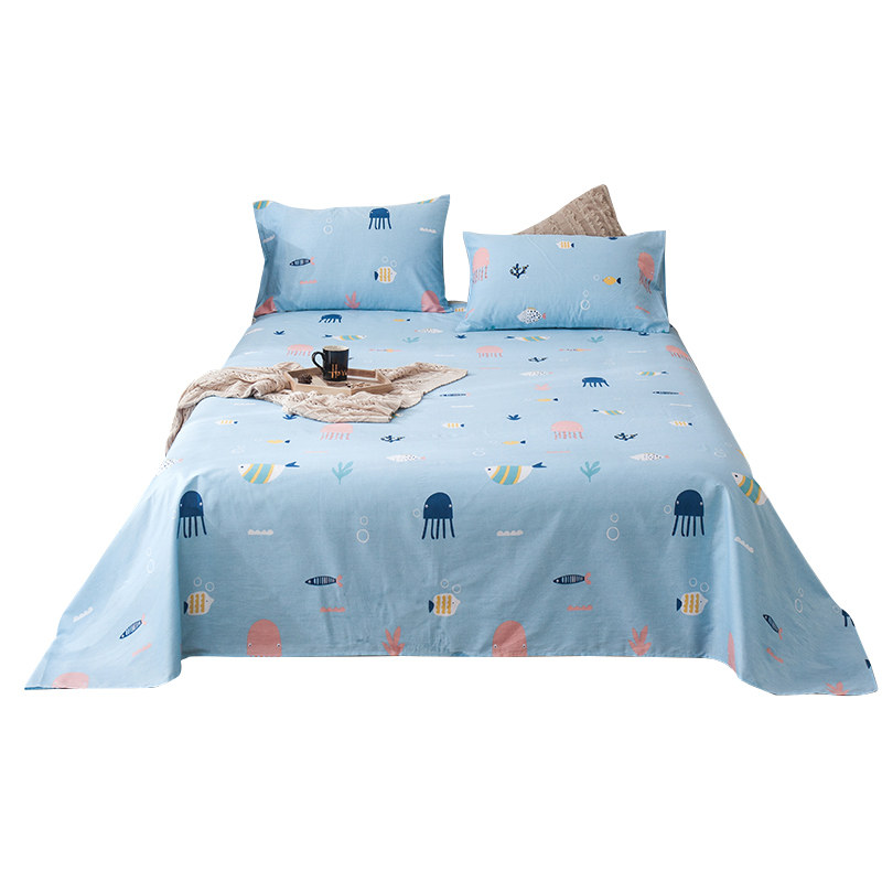 洁丽雅床单单件纯棉100双人枕套 洁丽雅温州床单