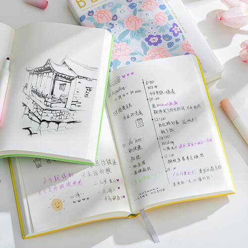A5油画笔记本本子ing风日系空白本博物馆印章打卡旅行盖章收集手 - 图0
