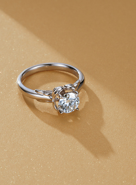 守护之翼钻戒金功良匠S925银原创