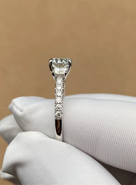 金功良匠小众设计莫桑钻戒指