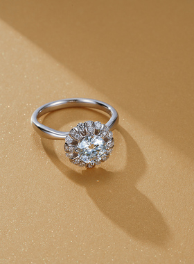 金功良匠海棠花原创设计款女戒银