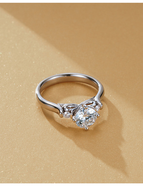 金功良匠蝴蝶结原创设计款女戒银