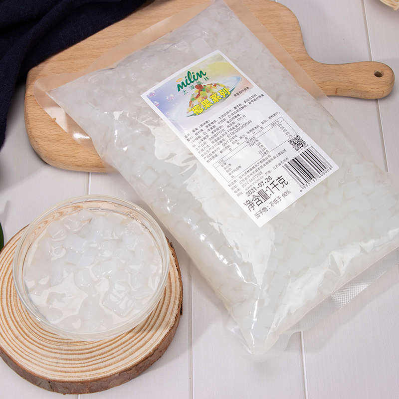 太湖美林椰果1kg*16袋装整箱商用原味椰果肉椰果粒奶茶店专用原料 - 图2