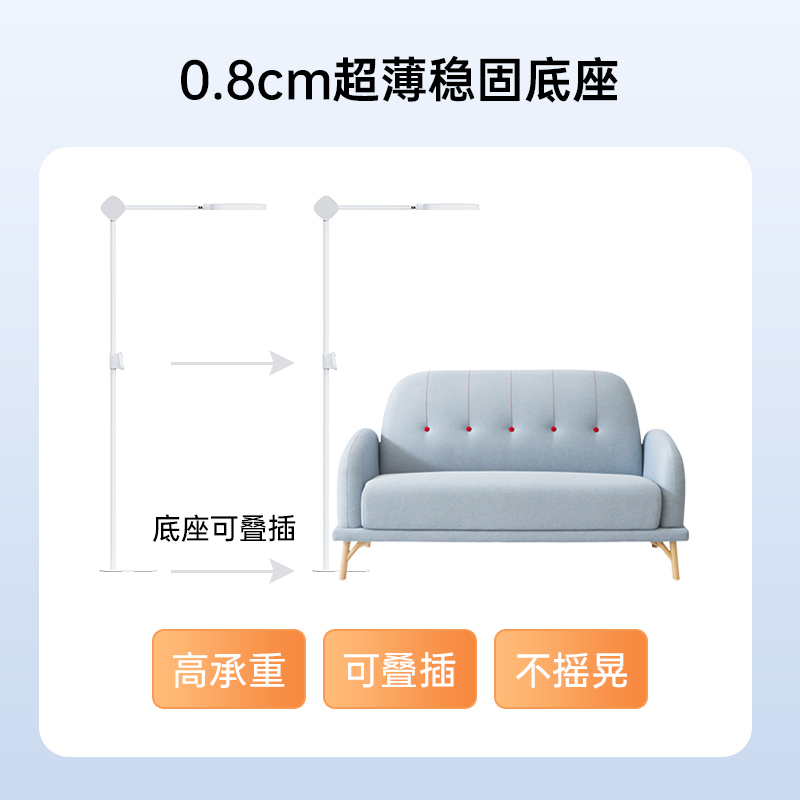 爱迪思旺全光谱学习专用客厅卧室阅读立式落地护眼台灯大小路灯F8 - 图3