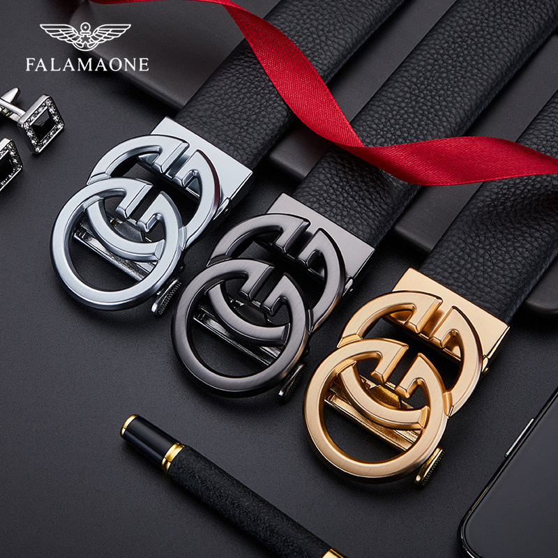 falamaone男士皮带纯牛皮奢侈品高档真皮腰带自动扣品牌裤带男,淘宝优惠券,粉丝福利购,淘宝优惠卷