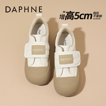 Daphne Daphne ~ thick bottom sneakers womens shoes 2024 new casual heightening of light pine pastry shoes little white shoes