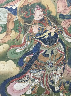 王勤 天龙八部罗义女众仙图 复古书画人物艺术微喷古装饰复制品