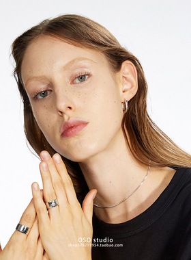 高级简约银色链条项链