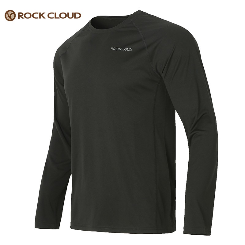 岩云RockCloud户外商务通勤透气宽松吸汗长袖速干男T恤好搭配