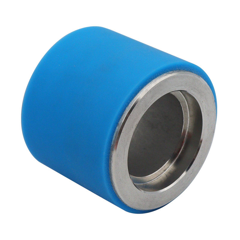 CNC加工包胶胶辊无动力双轴承滚筒辊轴旧轮包胶耐磨橡胶辊硅胶轮,淘宝优惠券,粉丝福利购,淘宝优惠卷