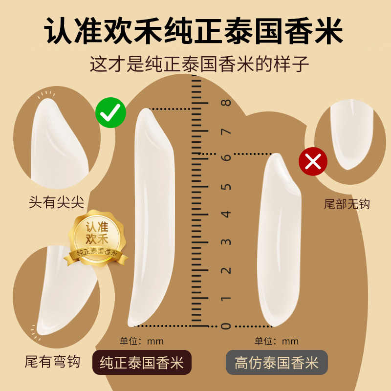 欢禾纯正泰国香米长粒香大米2023年新米旗舰店丝苗米真空包装 5KG-图0