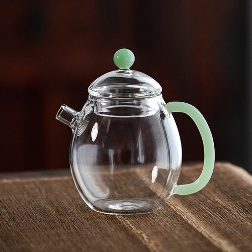 玉龙蛋玻璃小茶壶高硼硅耐热泡茶壶功夫茶具单人用小茶壶单壶茶壶 - 图1