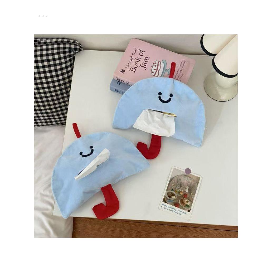 车载纸抽盒蘑菇纸巾盒挂式可爱后排抽纸盒汽车纸巾挂袋车内装饰 - 图1