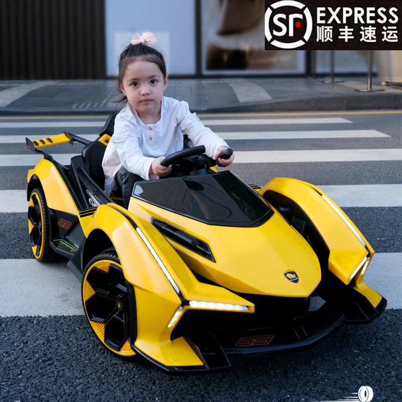 儿童电动汽车赛四轮兰博童车跑车 钻榜儿童电动车