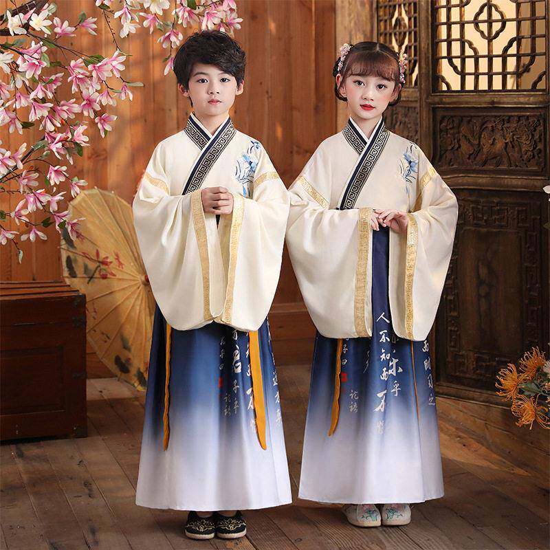 Children's costumes, fairy costumes, girls, Han costumes, children's costumes, Chinese school uniforms, ethnic costumes, Tang suits, recitation and chorus costumes