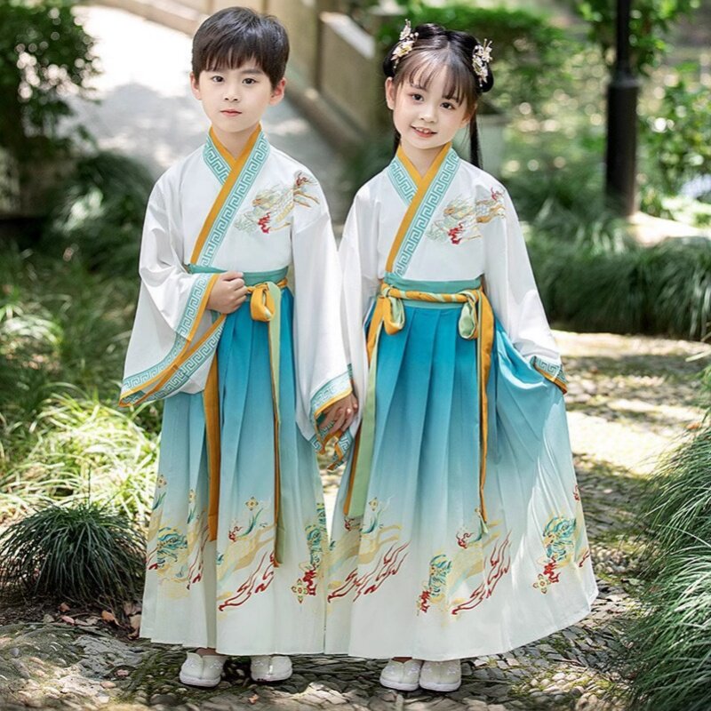 Children's costumes, fairy costumes, girls, Han costumes, children's costumes, Chinese school uniforms, ethnic costumes, Tang suits, recitation and chorus costumes