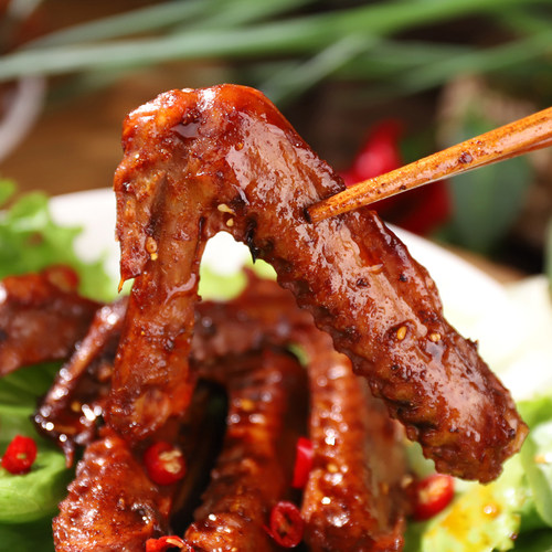 正宗乡吧佬香辣烤鸭翅乡吧佬鸭货开袋即食休闲零食速食翅尖翅根 - 图1