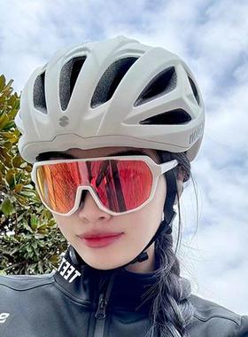 欧美户外运动自行车骑行眼镜防风沙男近视套镜偏光变色女墨太阳镜