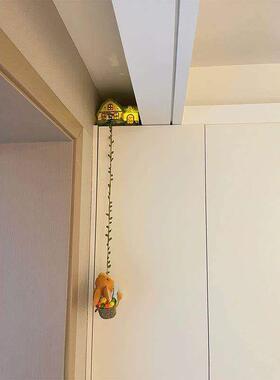 可爱爬藤小兔子挂件家居装饰品动物壁挂户外庭院阳台造景装饰盆挂