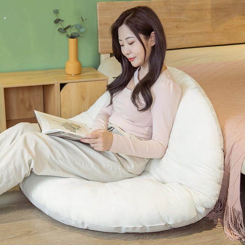 Lazy tatami floor mat Japanese-style cushion bedroom floor balcony circle hanging chair bay window oversized solid color round futon