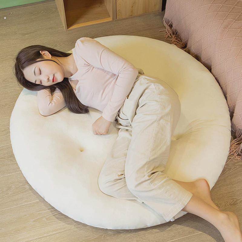 Lazy tatami floor mat Japanese-style cushion bedroom floor balcony circle hanging chair bay window oversized solid color round futon