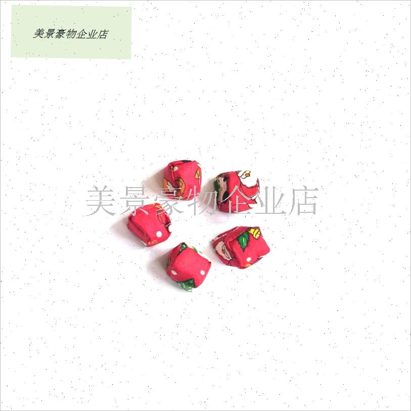 手工织物鹅卵石沙袋传统游戏儿B童感官训练纯棉决明子小瓣口袋裤. - 图0