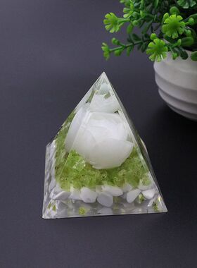跨境外贸亚马逊爆款仿真花水晶碎石滴胶树脂家居桌面手工汽车摆件
