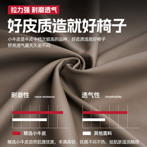 真皮老板椅可躺办公室座椅按摩大班椅久坐舒适电脑椅家用办公椅子 - 图1