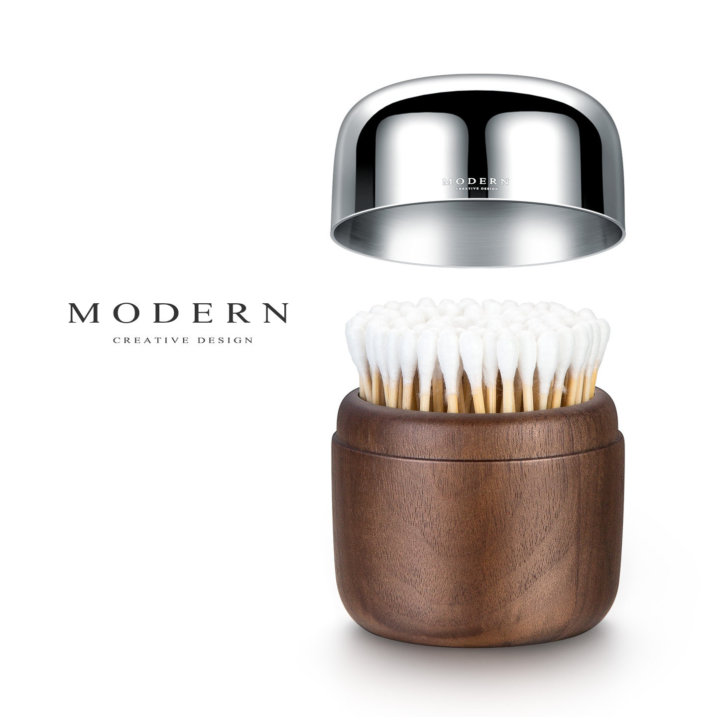 摩登MODERN原创轻奢胡桃木防尘防灰密封牙签盒牙线盒棉签收纳盒,淘宝优惠券,粉丝福利购,淘宝优惠卷