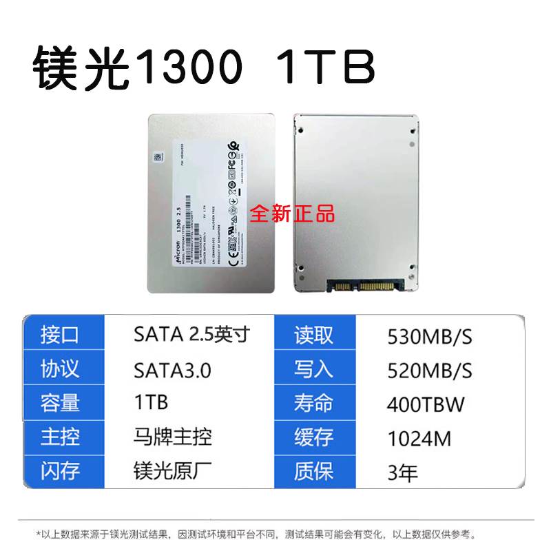 other 622759160853镁光 1300 2.5寸 SATA3.0 1T 企业级固态硬碟 - 图0