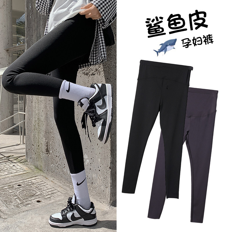 孕妇打底裤春秋装外穿弹力托腹加绒 情才孕妇打底裤