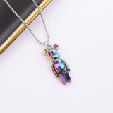 Ожерелье в стиле хип-хоп, свитер для влюбленных, цепочка, толстовка, подвеска, с медвежатами, в стиле панк