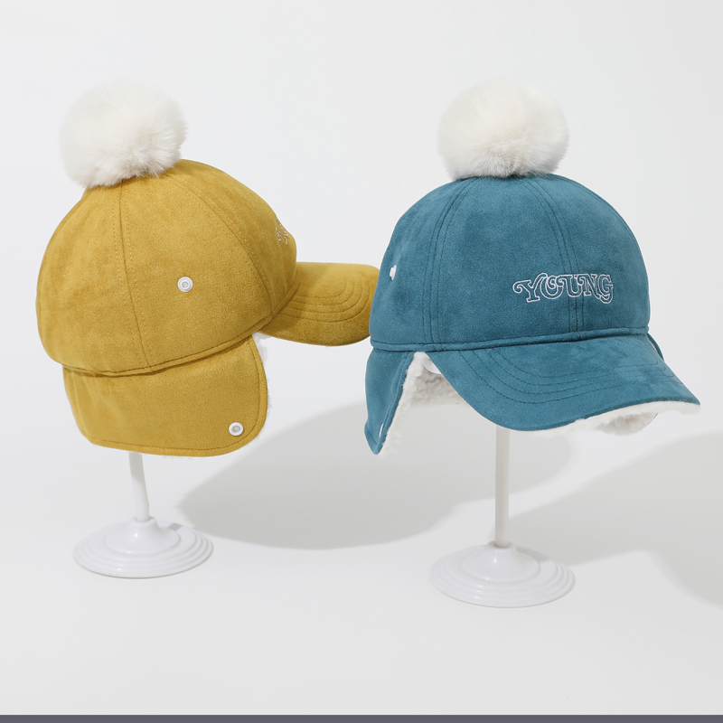 儿童帽子男女童冬季韩版加绒加厚保暖鸭舌棒球帽护耳防风雷锋帽潮