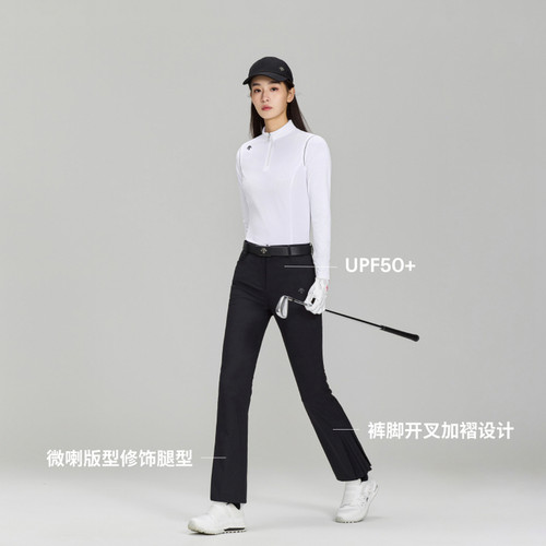 DESCENTEGOLF 迪桑特高尔夫 女士PRO系列防晒微喇长裤春夏新品 - 图0