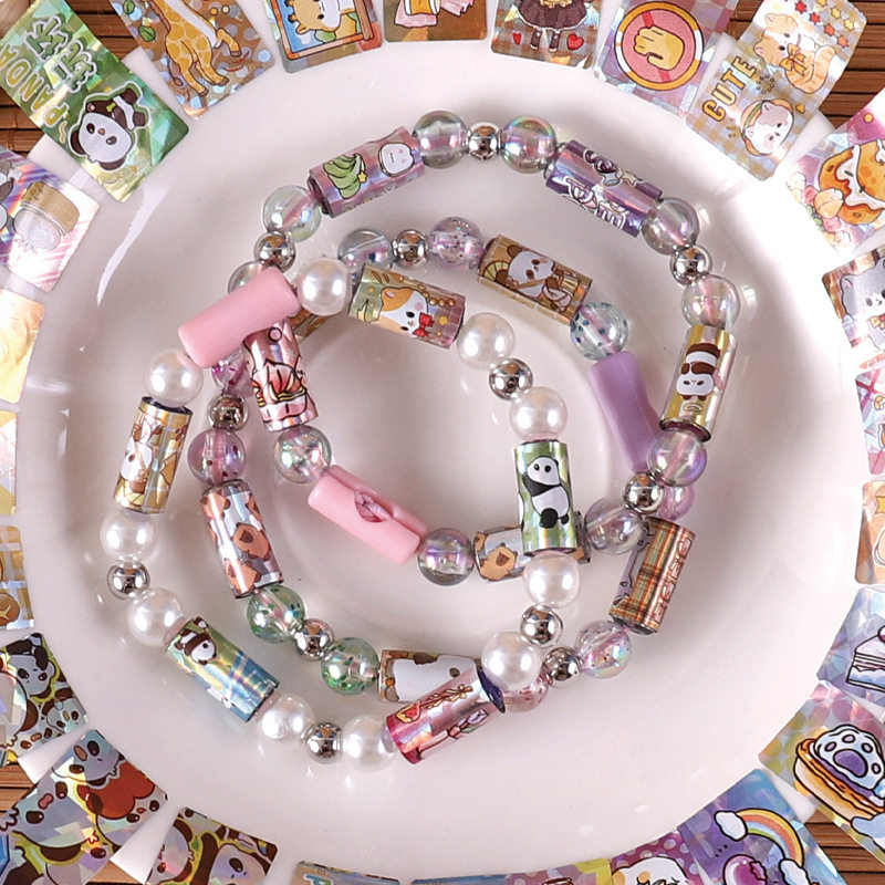 跨境爆款StickiRolls贴纸手链DIY贴纸手串串珠手环儿童玩具礼物,淘宝优惠券,粉丝福利购,淘宝优惠卷