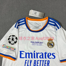 Real Madrid home Champions League final 2122 season football suit Benzemammodridge Wilnesius jersey adults