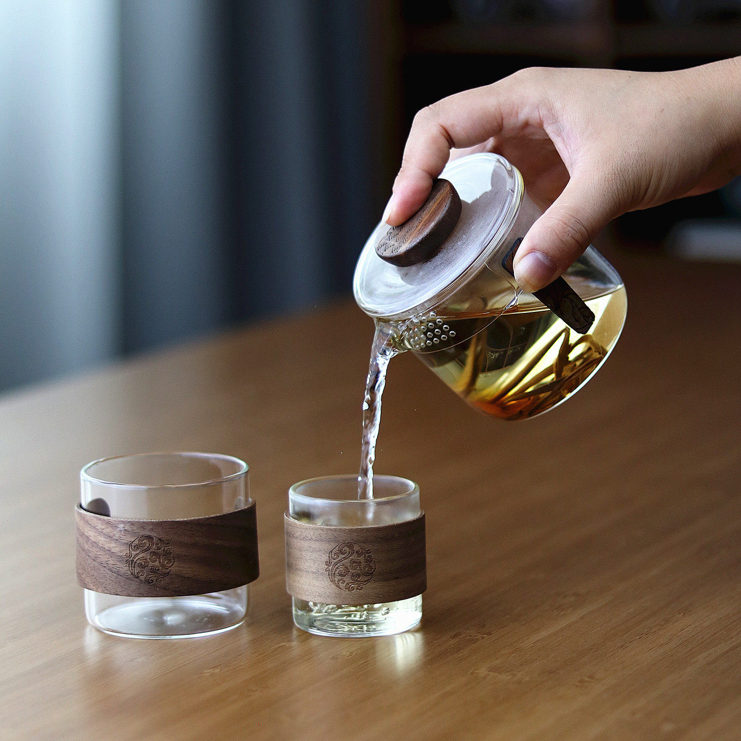 一壶两杯旅游便携收纳包茶具 耐高温玻璃手抓壶 年轻人盖碗快客杯,淘宝优惠券,粉丝福利购,淘宝优惠卷