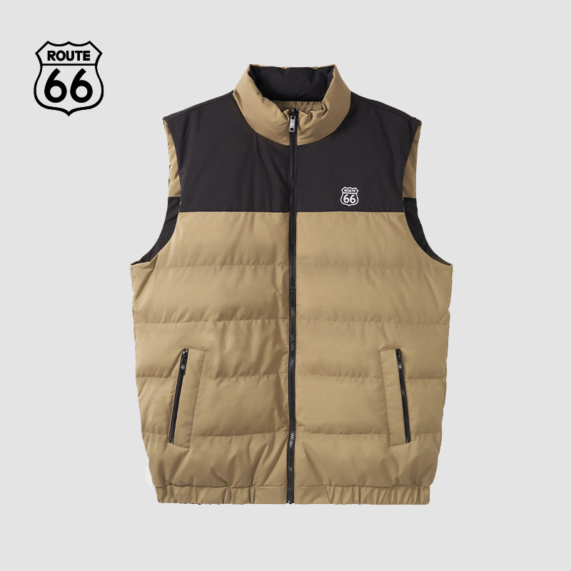 66号公路/ROUTE66秋冬季立领羽绒马甲两面穿休闲保暖背心新款外套,淘宝优惠券,粉丝福利购,淘宝优惠卷