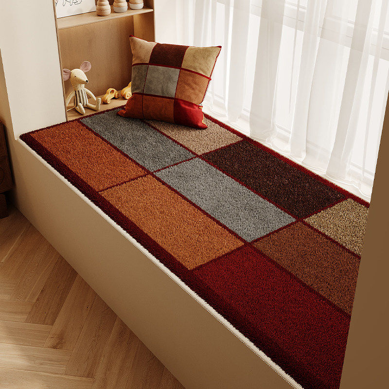 Retro American thickened bay window cushion winter 2026 new plush window sill cushion dopamine balcony cushion transformation artifact