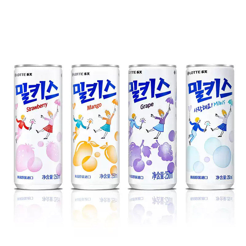 韩国进口乐天妙之吻乳味碳酸饮料milkis易拉罐牛奶碳酸汽水饮品 - 图3