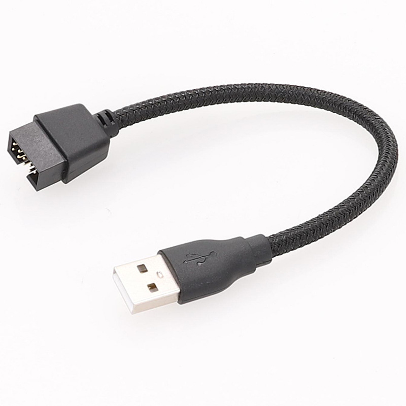 新型USB A公头转9针9PIN主板内置蓝牙水冷RGB数据转外置U口转接线 - 图1