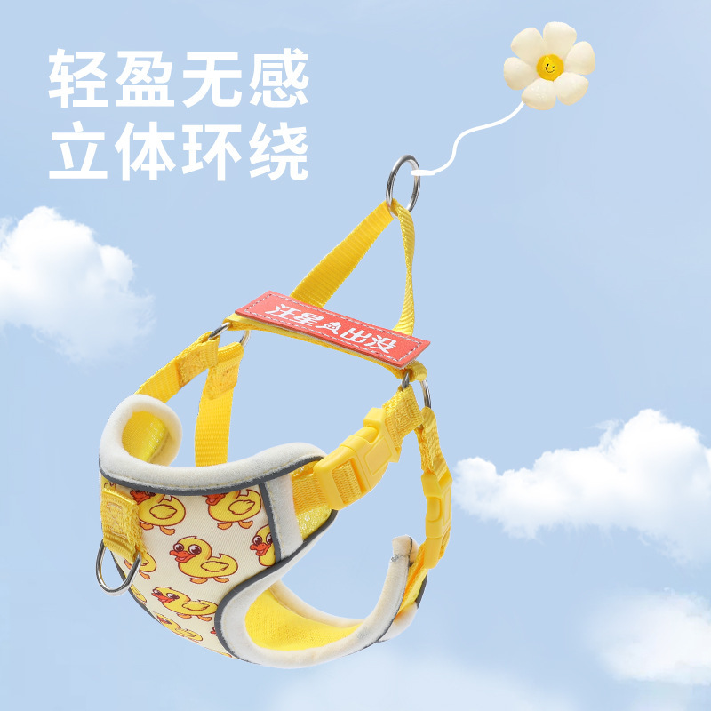 猫用牵引猫咪牵引绳可爱狗狗胸背带宠物外出遛狗绳子宠物用品 - 图1