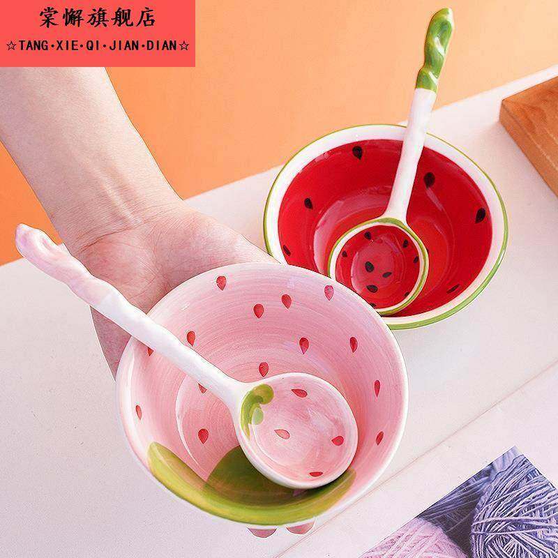 西瓜碗自带硼砂网红碗创意个性做泥材料学生好看沙拉水果餐具,淘宝优惠券,粉丝福利购,淘宝优惠卷