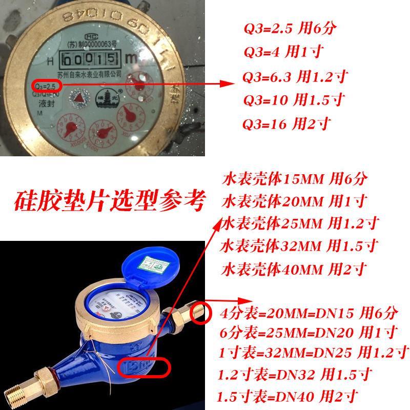 花洒防漏水垫片喷头垫圈莲蓬头4分软管接口硅胶橡胶圆形密封皮圈